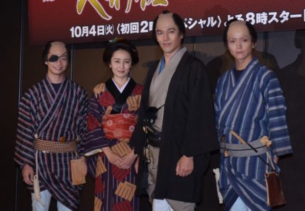 （左から）池田純矢、矢田亜希子、要潤、三浦涼介